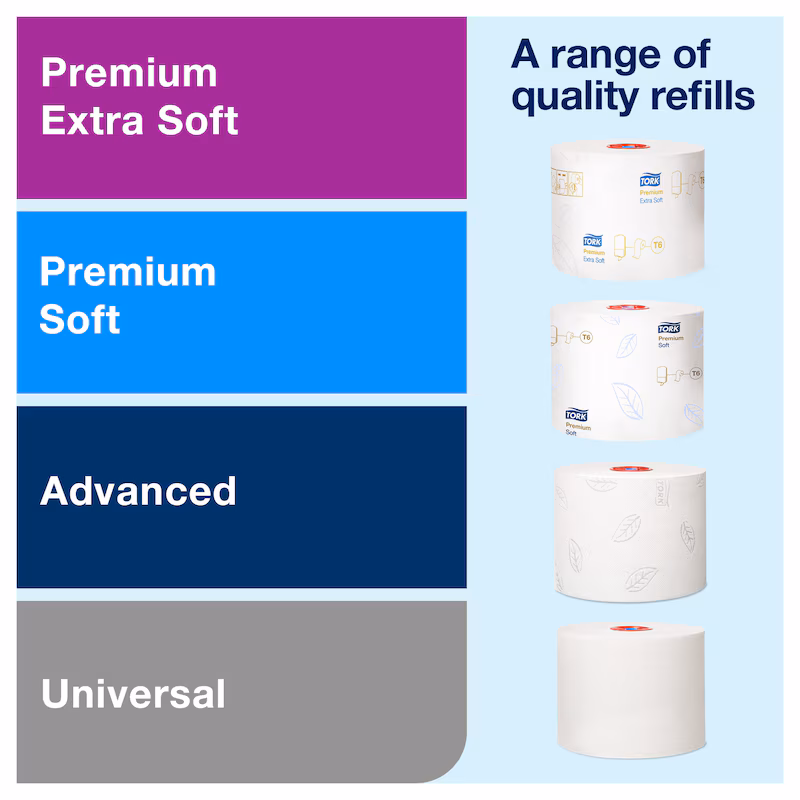 557508 - Dispensador Tork Preto Papel Higiénico Compacto