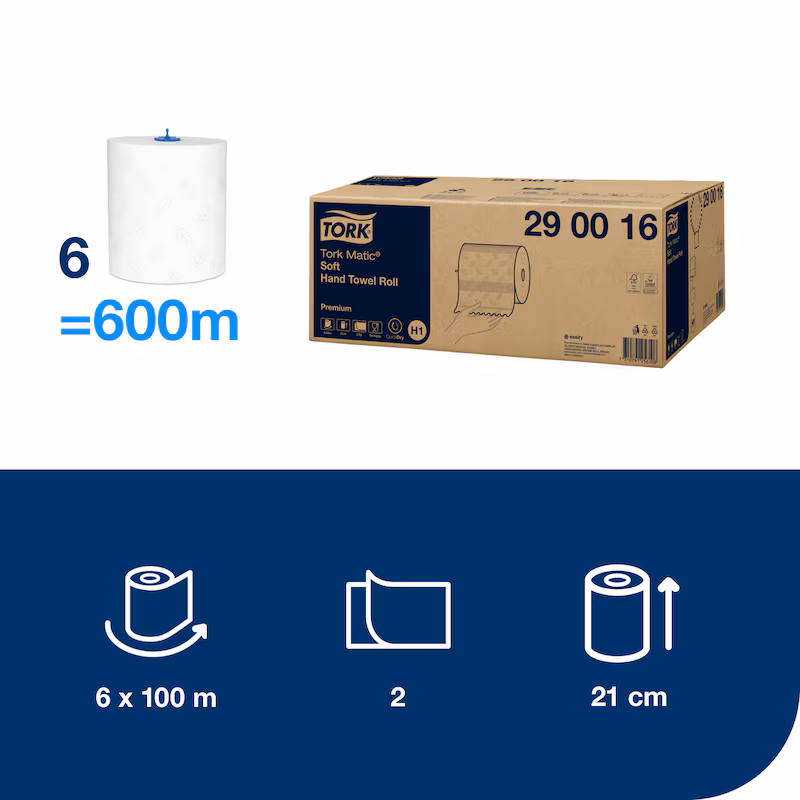 290016 - Tork Matic Toalha Mão Em Rolo 