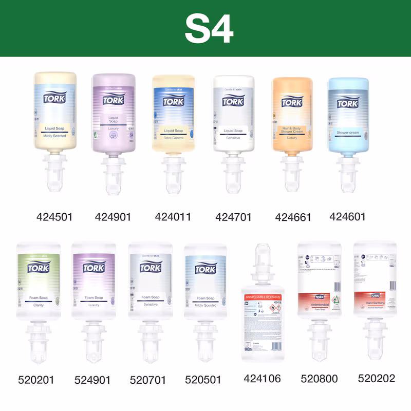 564100 Tork Dispensador para Sabonete e Desinfetante com Alavanca de Cotovelo Branco