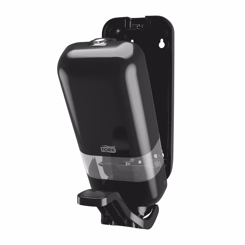 564108 Tork Dispensador para Sabonete e Desinfetante com Alavanca de Cotovelo Preto